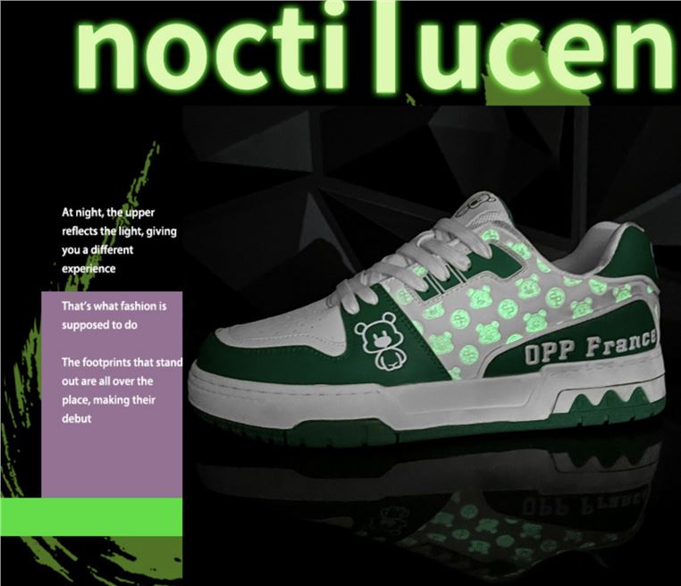 Luminous Bear Pattern Fashion Skateboard Shoes - Luminous Pattern