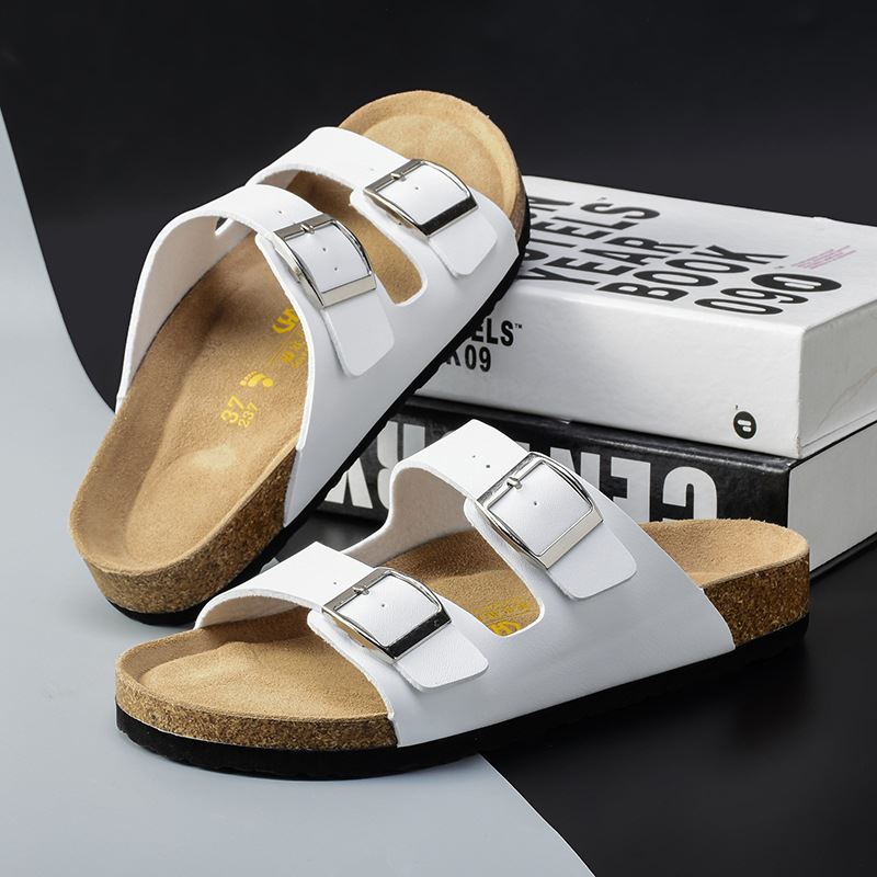 Outdoor PU Leisure Beach Slippers - White