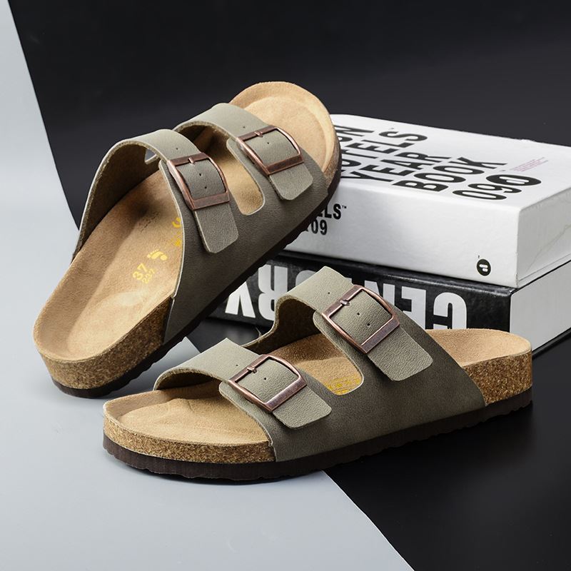 Outdoor PU Leisure Beach Slippers - Gray