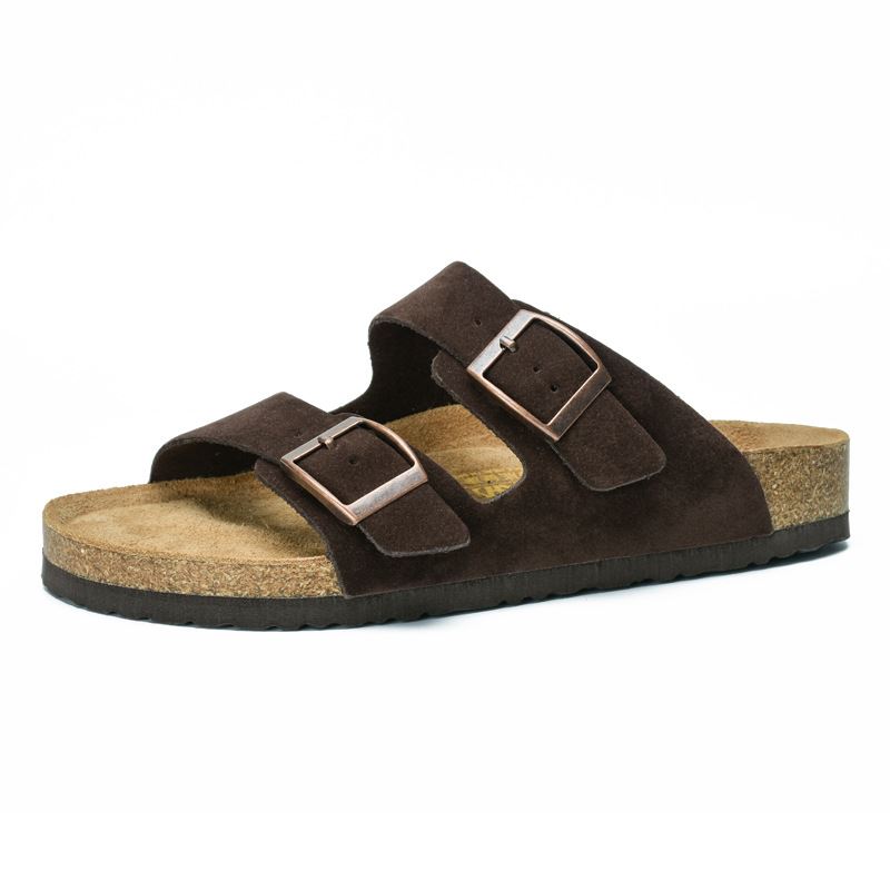 Outdoor PU Leisure Beach Slippers - Coffee