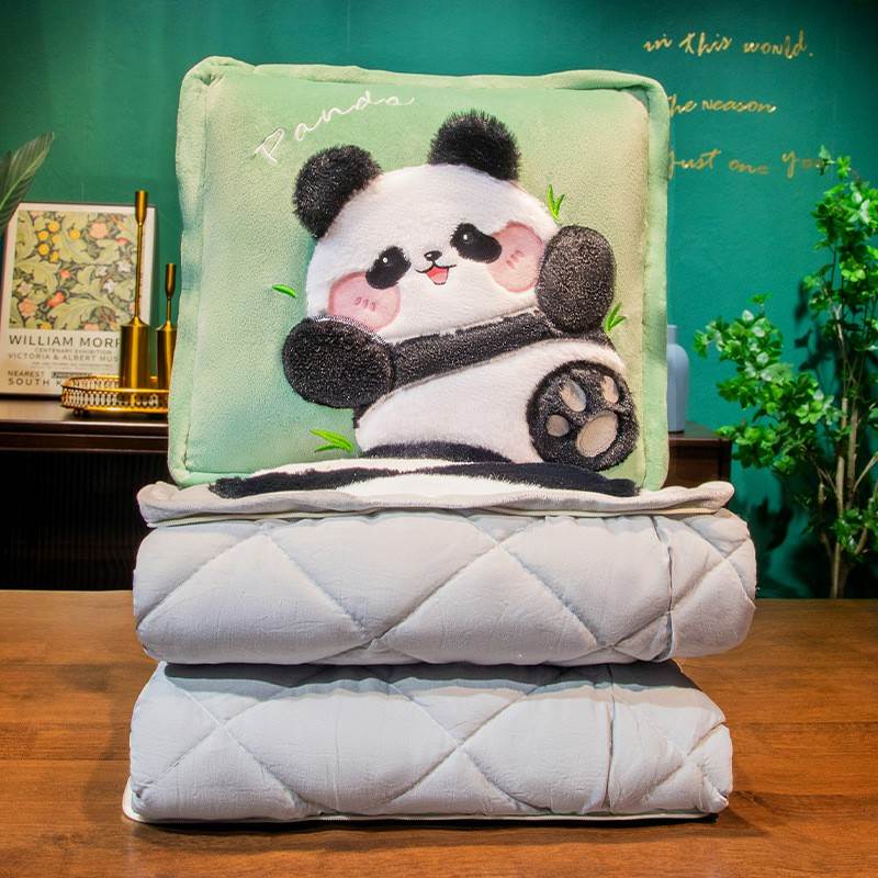 Adorable Panda Cover Pillow Blanket