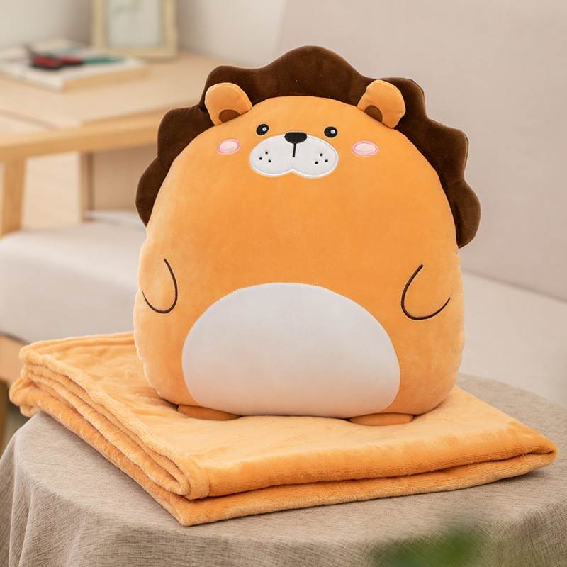 Cartoon Images Pillow Blanket - Lion