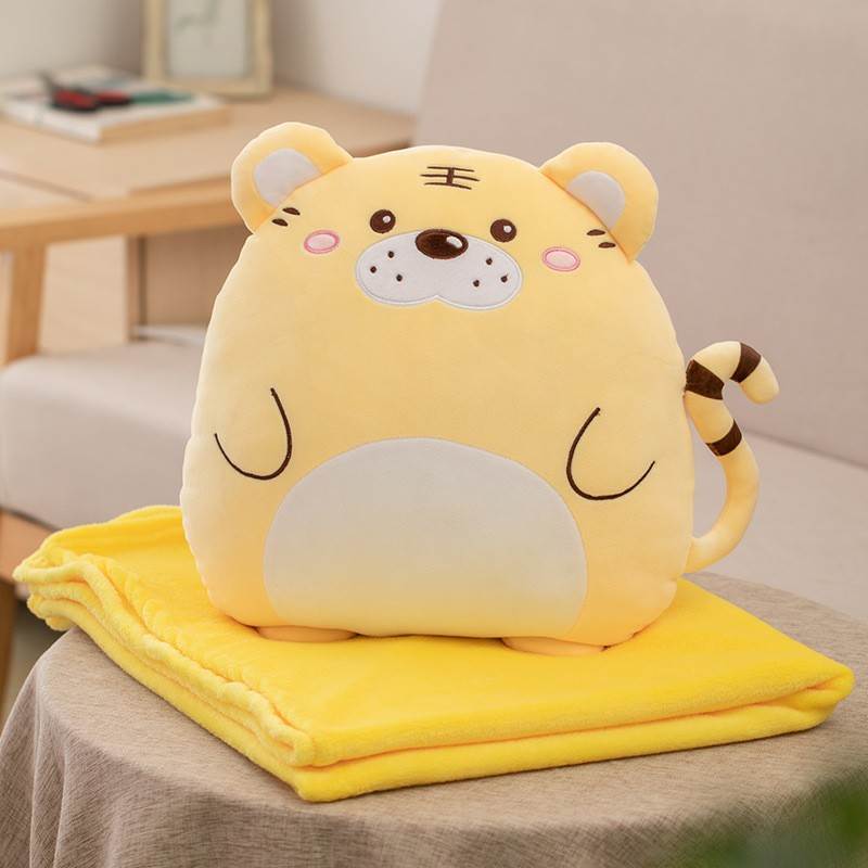 Cartoon Images Pillow Blanket - Tiger