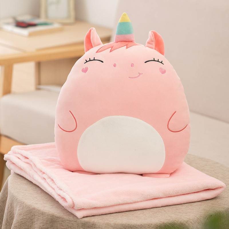 Cartoon Images Pillow Blanket - Unicorn