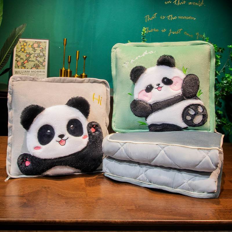 Adorable Panda Cover Pillow Blanket - Designs