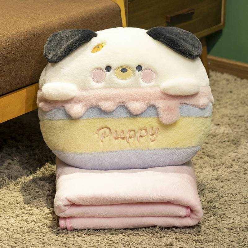 Puppy Cupcake Pillow Blanket