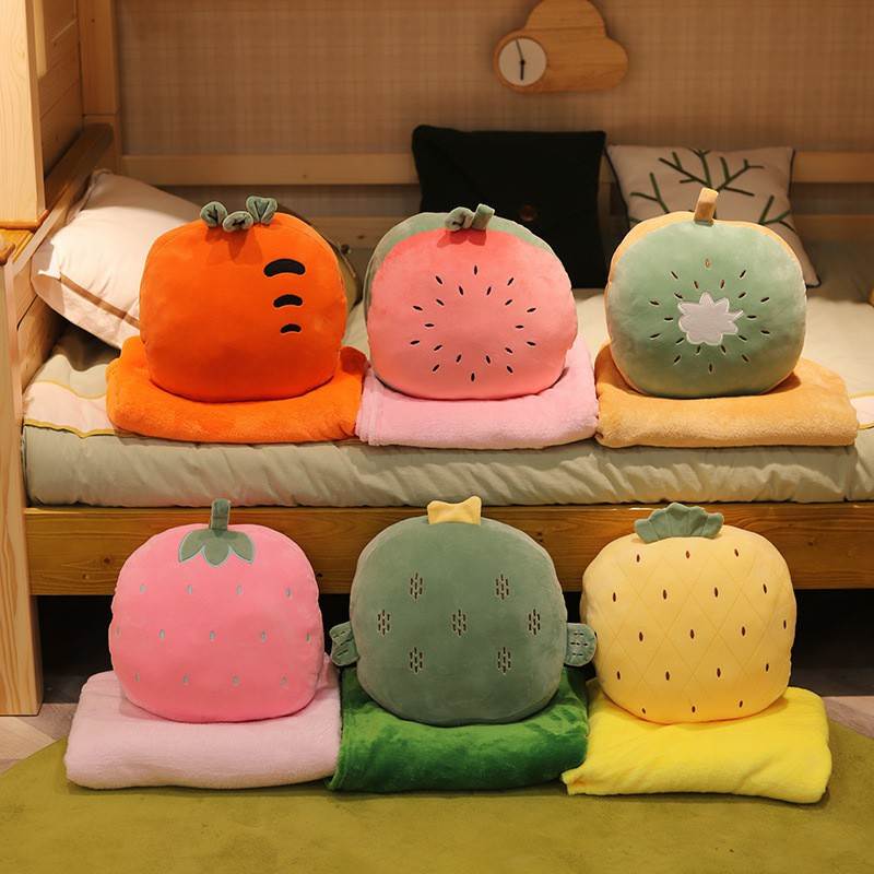 Cute Fruits Pillow Blanket - Designs