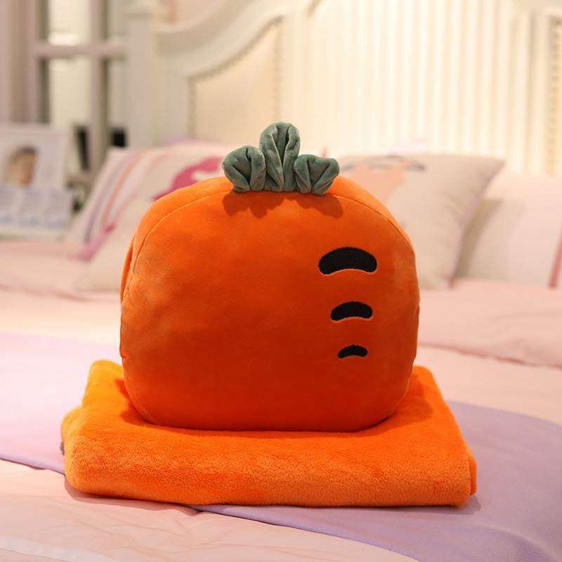 Cute Carrot Pillow Blanket