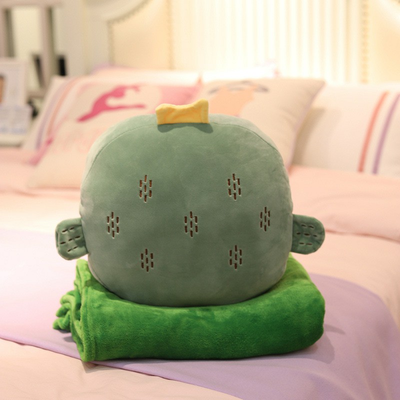 Cute Cactus Pillow Blanket
