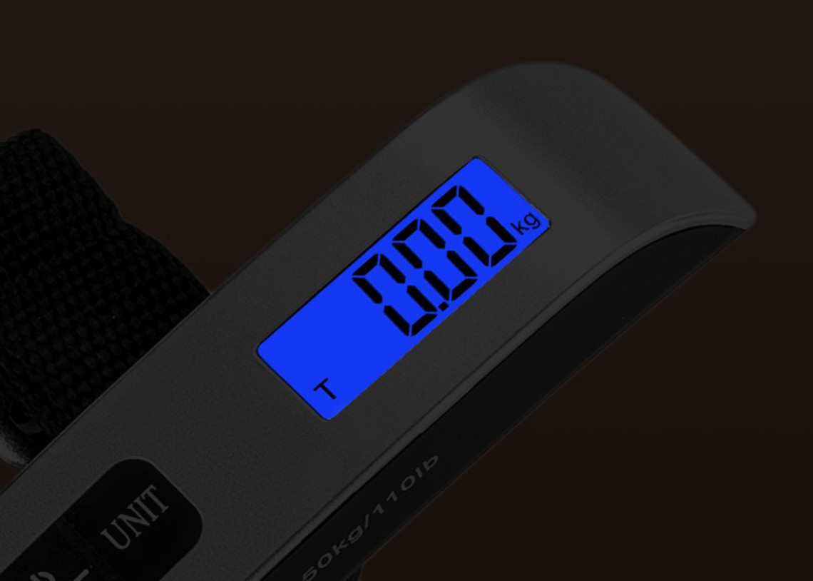 Mini T Shape Handheld Scale with Woven Belt - Backlit LCD Screen