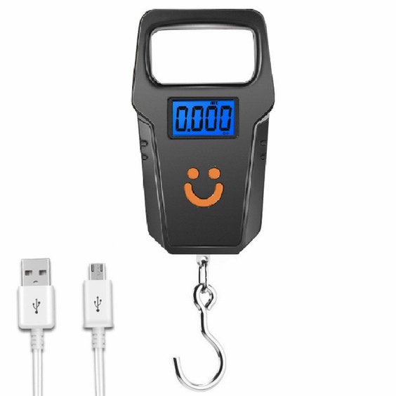 Smile Face Spring Hanger Rechargeable Electronic Scale