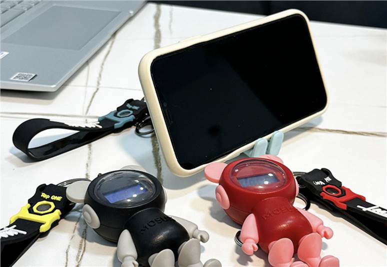 Cartoon Bear Keychain Electronic Scale - Phone Holder