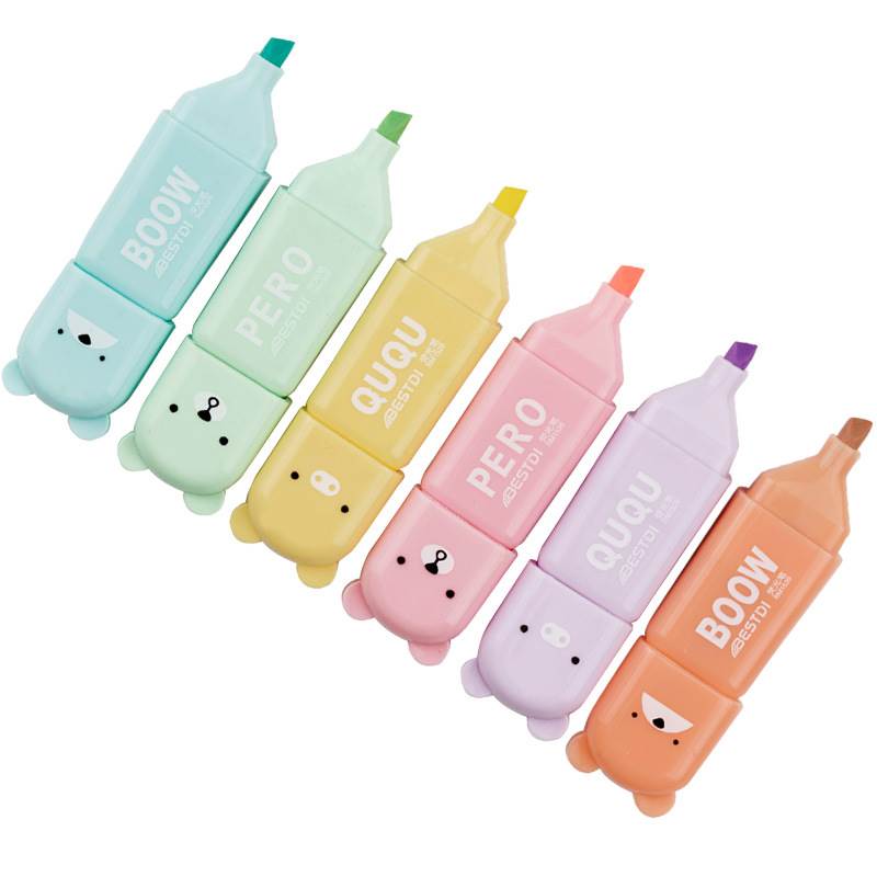 Cute Bear Macaron Color Highlighter - Colors