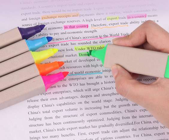 Eco-Friendly Highlighter Marker - Chisel Tip