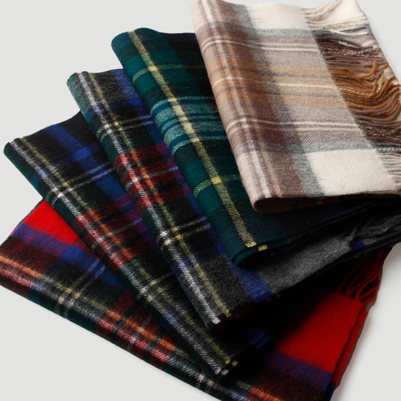 Scottish Plaid Pure Wool Scarf