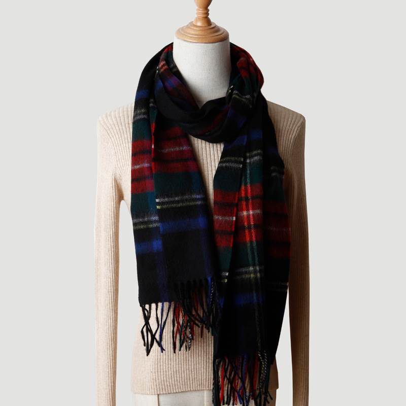 Scottish Plaid Pure Wool Scarf - Red and Green