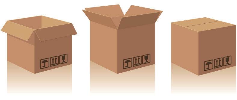Flat Shipping Box - Open Box