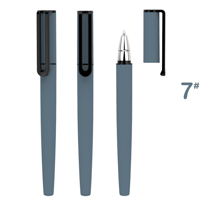Business Casual Plastic Gel Pen - Grey Blue