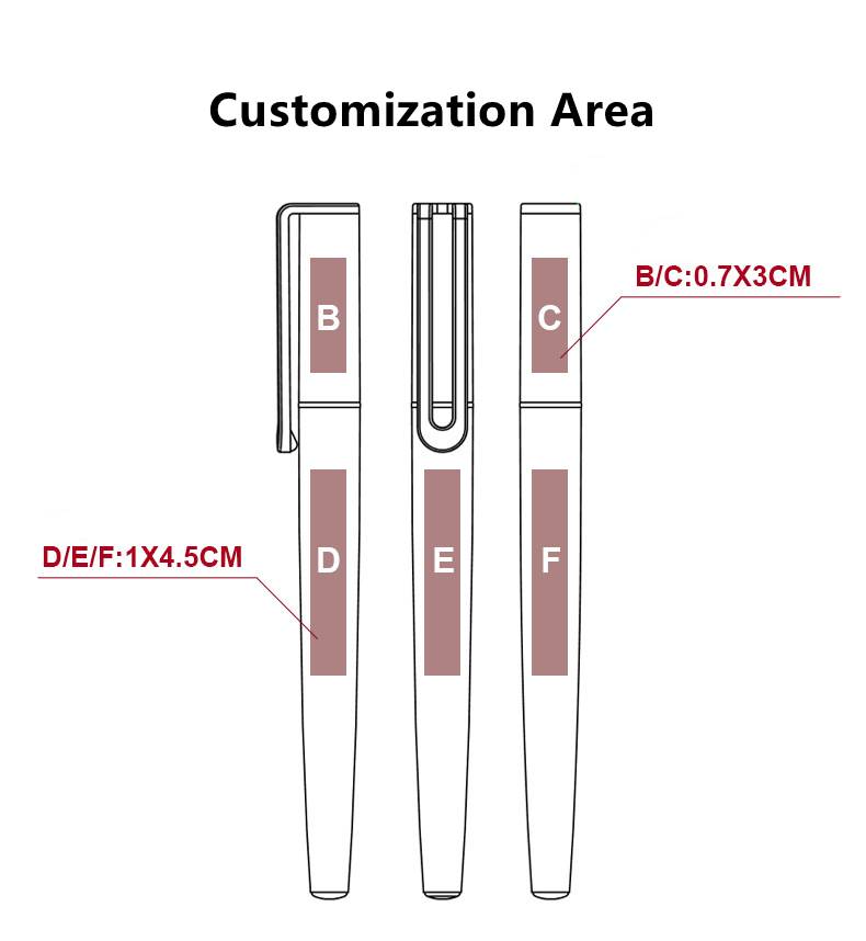 Business Casual Plastic Gel Pen - Customization Area