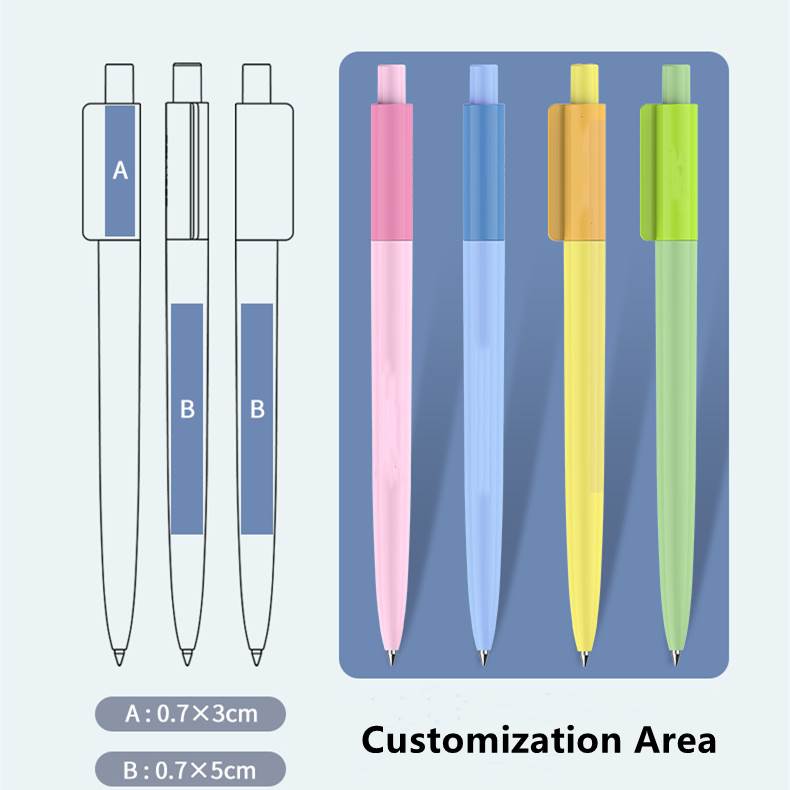 Jelly Color Retractable Gel Pen - Customization Area