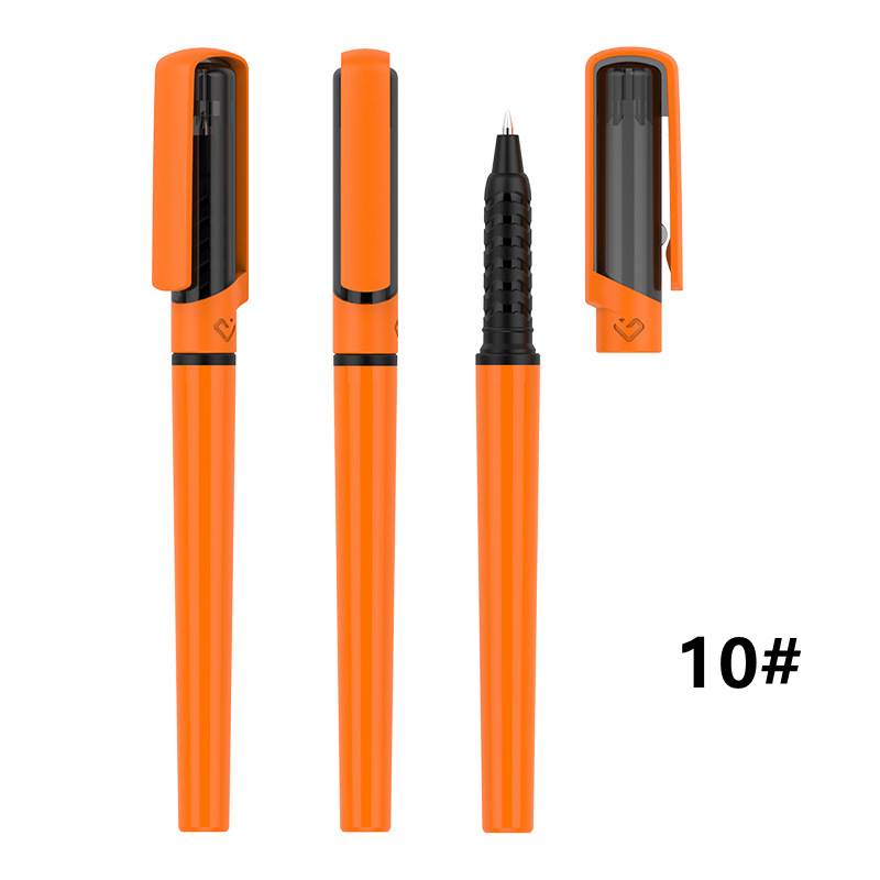 Plastic Advertising Gel Pen - Orange Barrel with Black Window