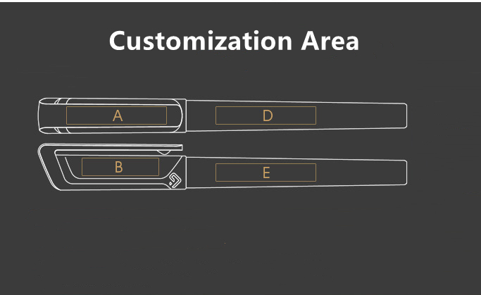 Multi Color Stylish Gel Pen - Customization Area