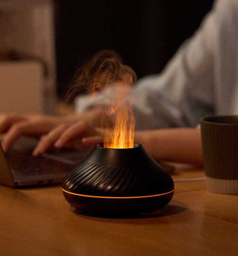 Emulational Flame Humidifier with Night Light