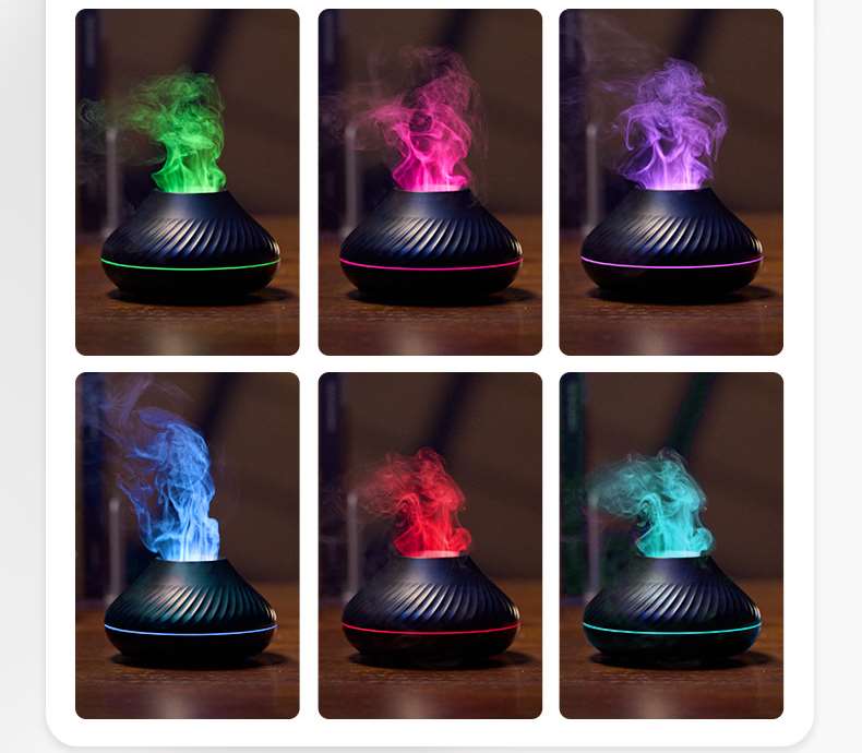 Emulational Flame Humidifier - Colorful Lights