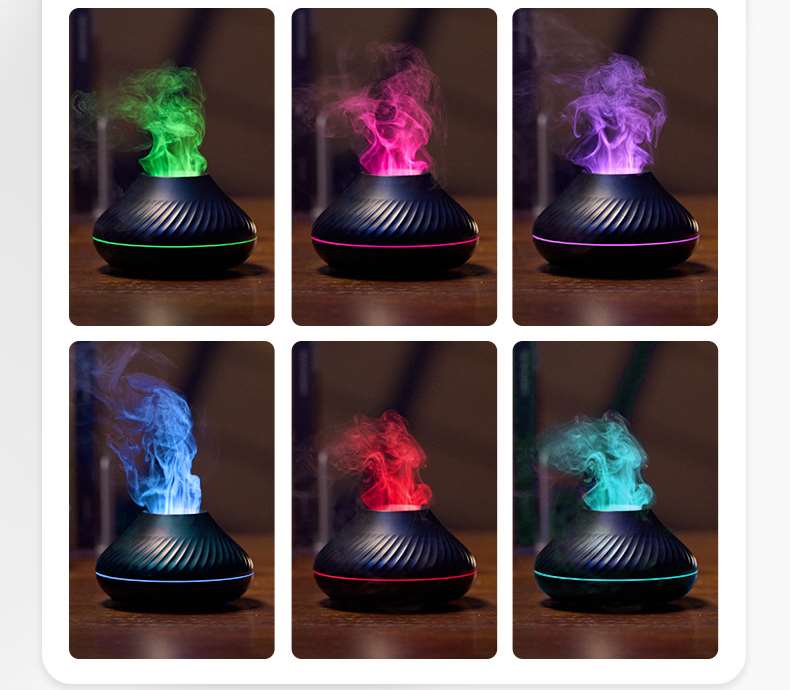 Emulational Flame Humidifier - Colorful Lights