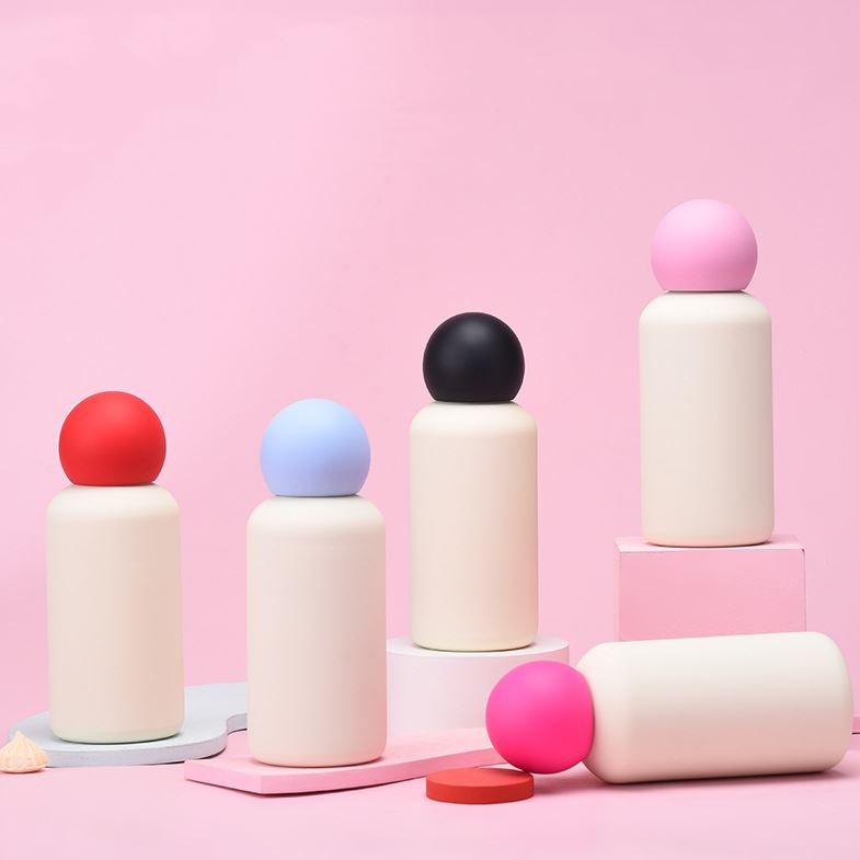 Cute Round-Lid Outdoor Travel Mug