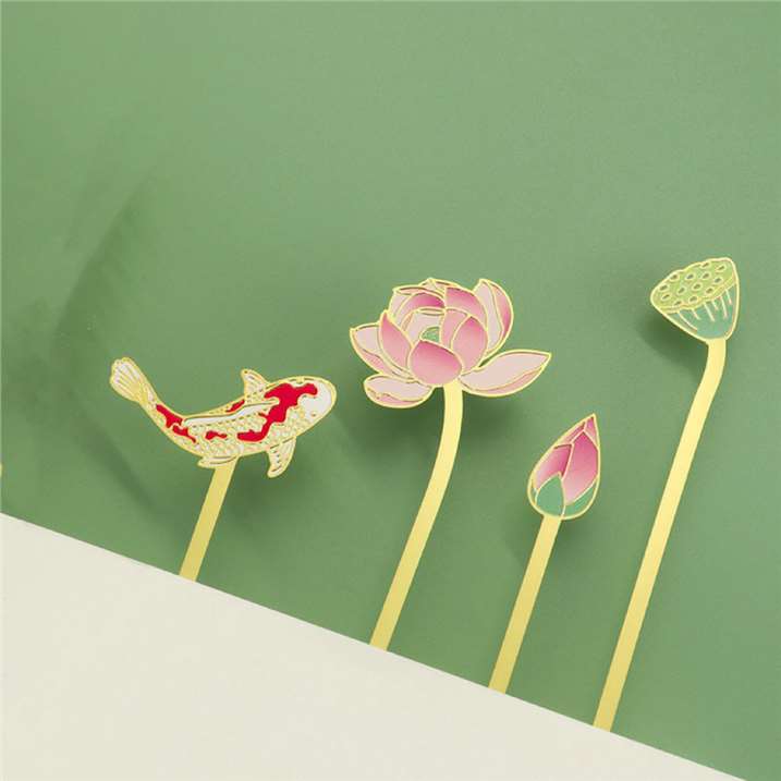 Lotus Series Metal Bookmark