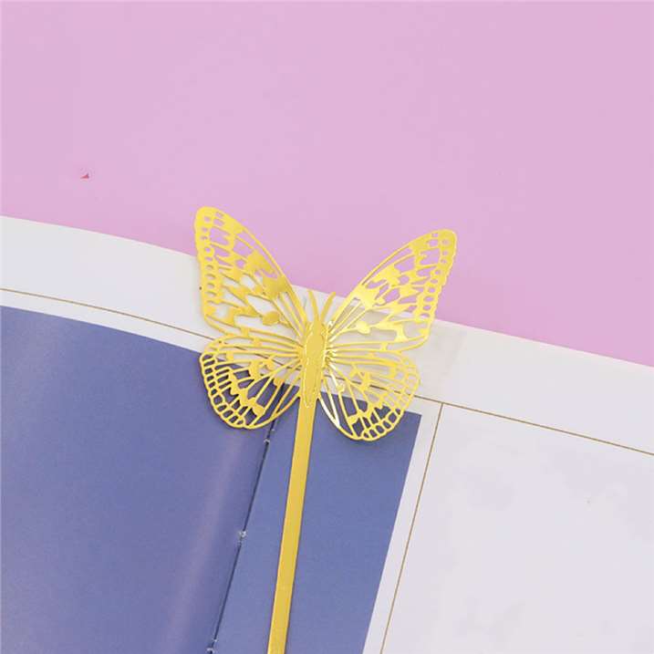 Lifelike Hollow Out Butterfly Metal Bookmark