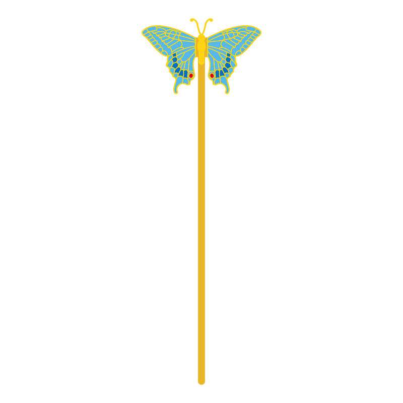 Lifelike Blue Butterfly Metal Bookmark