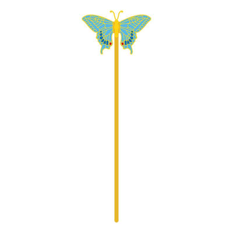 Lifelike Blue Butterfly Metal Bookmark