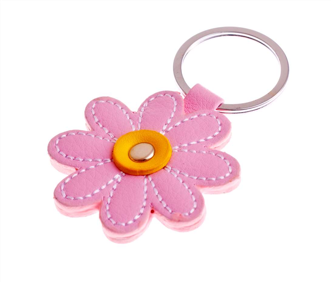 Custom Leather Keychains - Flower