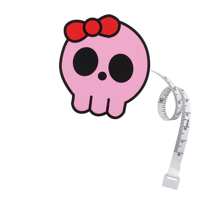Pink Skull PVC Tape Measure