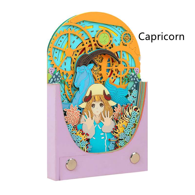 Zodiac Sign Themed Paper Carving Memo Pads - Capricorn