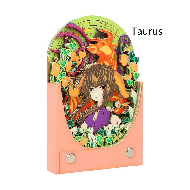 Zodiac Sign Themed Paper Carving Memo Pads - Taurus