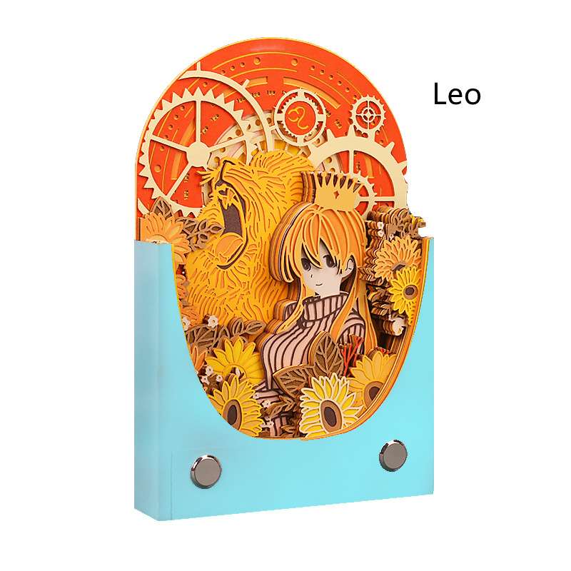 Zodiac Sign Themed Paper Carving Memo Pads - Leo