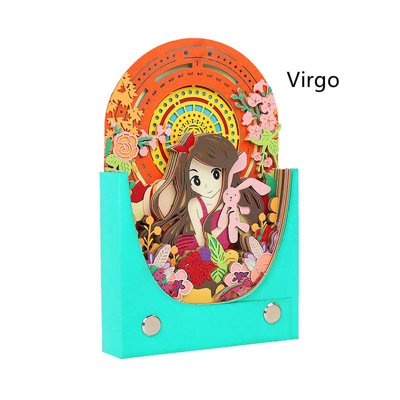 Zodiac Sign Themed Paper Carving Memo Pads - Virgo