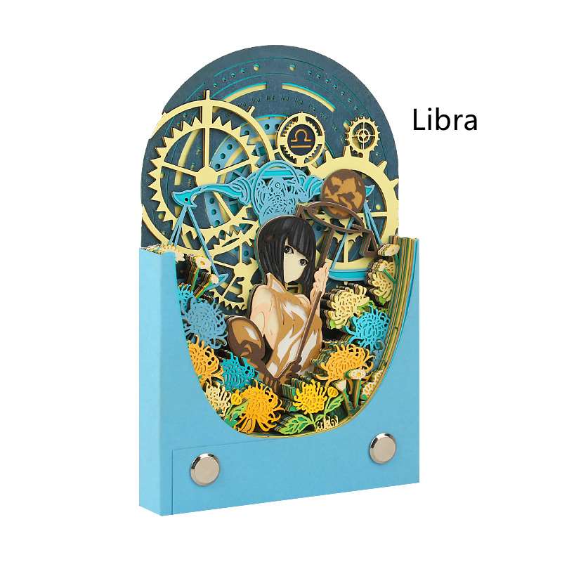 Zodiac Sign Themed Paper Carving Memo Pads - Libra