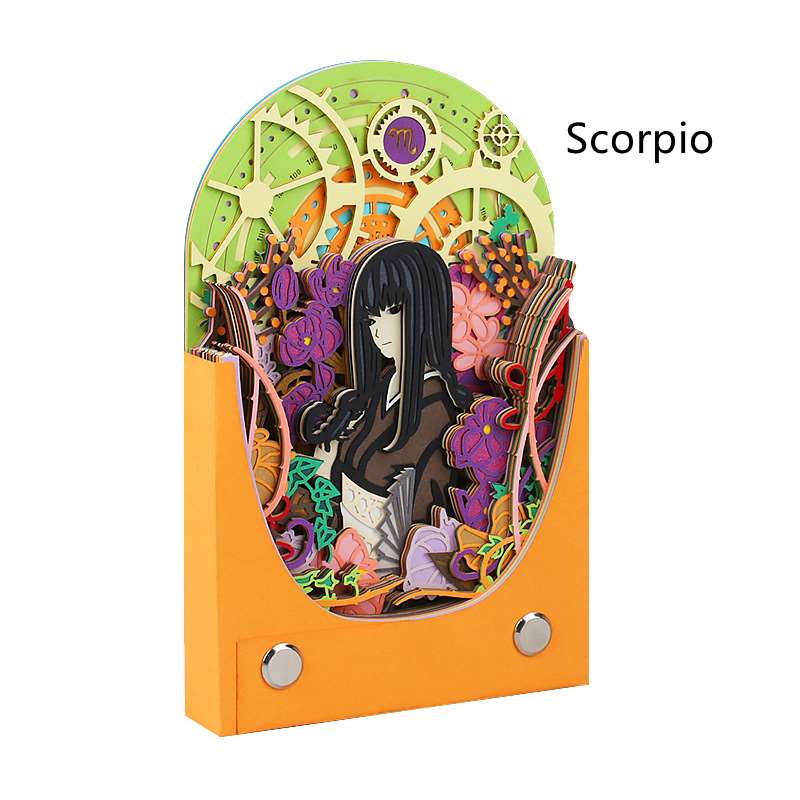 Zodiac Sign Themed Paper Carving Memo Pads - Scorpio