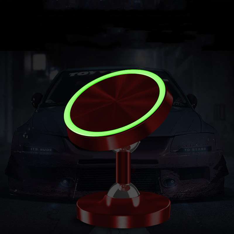 Magnetic Car Phone Mount with Glowing Effect at Night