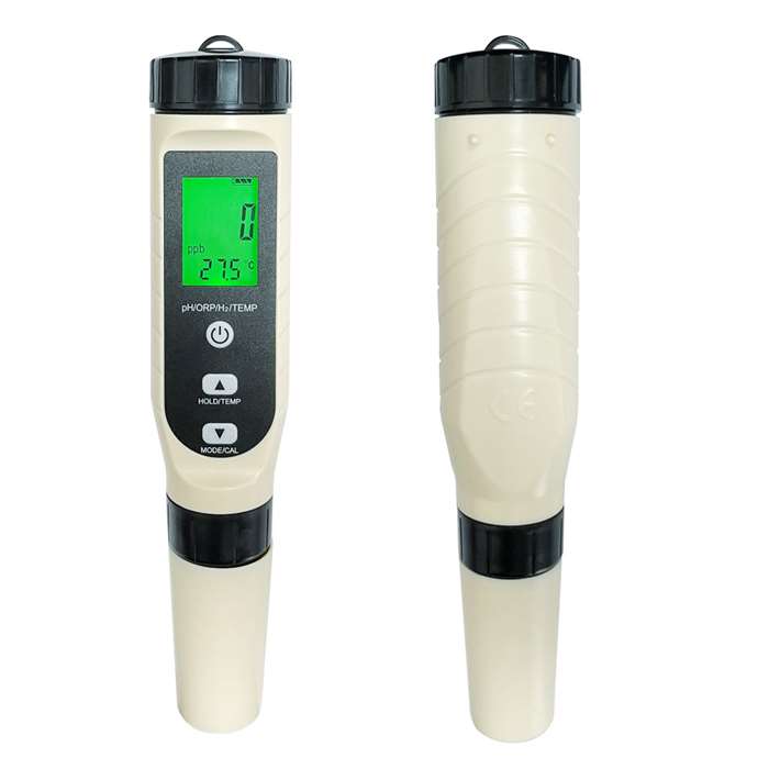 4-in-1 Backlit Digital Water Quality Tester - Front and Back View