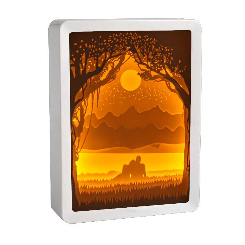 Nature Beauty 3D Paper Carving Lamp- Style 6