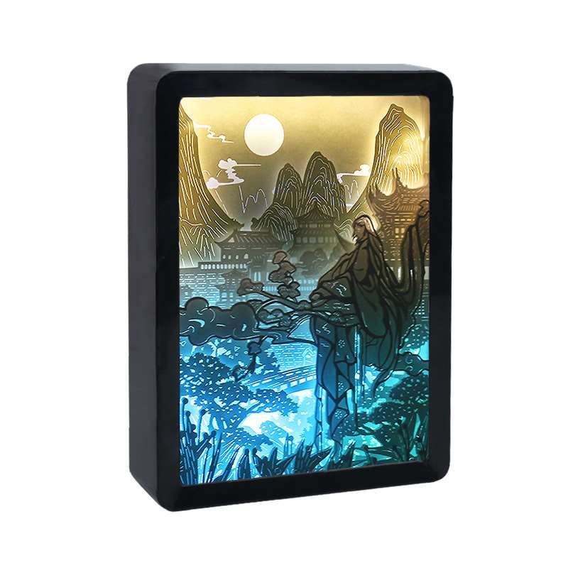 Landscape Themed 3D Paper Carving Night Light - Style 3