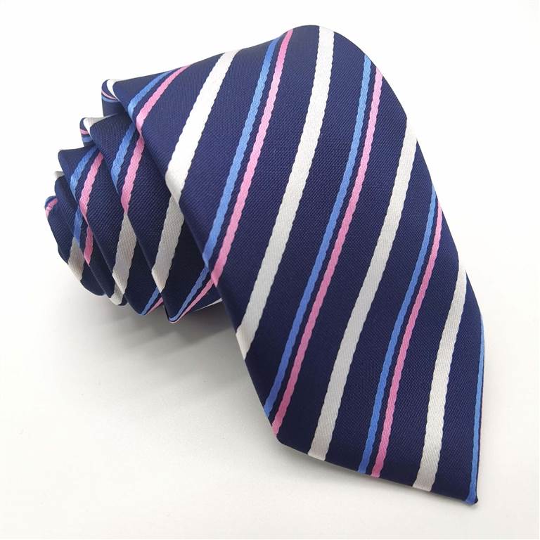 3.15 inch Striped Polyester Tie of Men - Colorful Stripes
