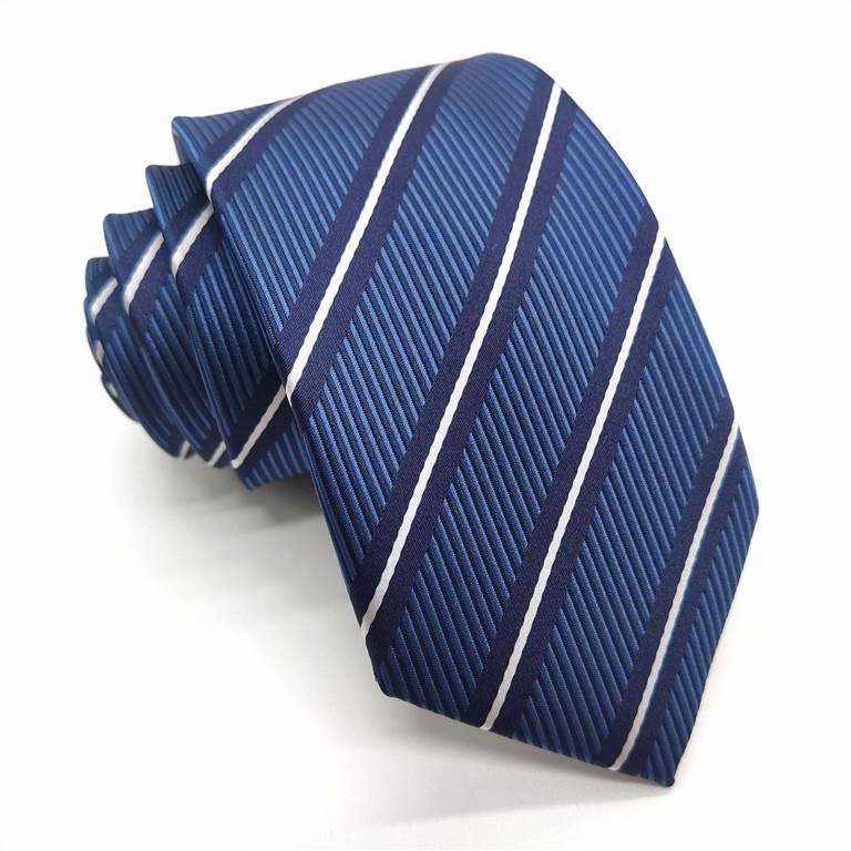 3.15 inch Striped Polyester Tie of Men - Tricolor Stripes