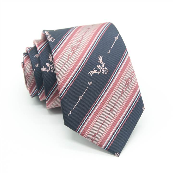 JK Uniform Collegiate Striped Tie - Blush Serenity