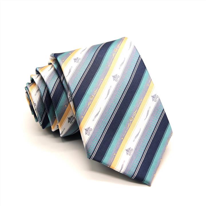 JK Uniform Collegiate Striped Tie - Pearl Haze